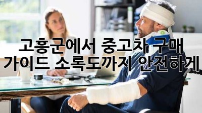 고흥군에서 중고차 구매 가이드: 소록도까지 안전하게!