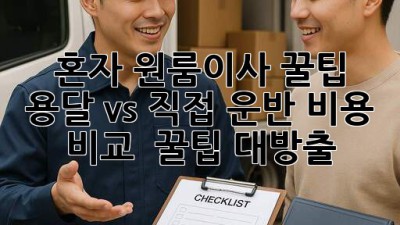 혼자 원룸이사 꿀팁🍯 용달 vs 직접 운반 비용 비교 & 꿀팁 대방출!